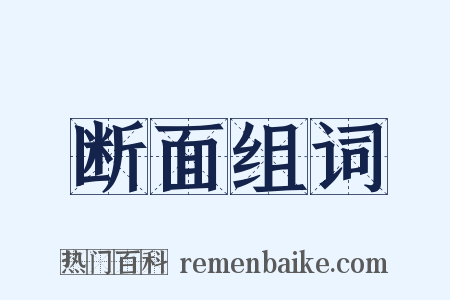 断面组词是什么意思的图片